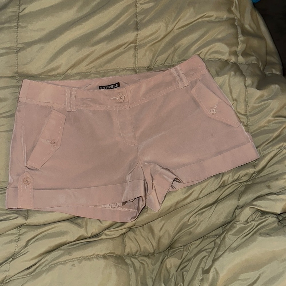 Express tan dress shorts NWOT